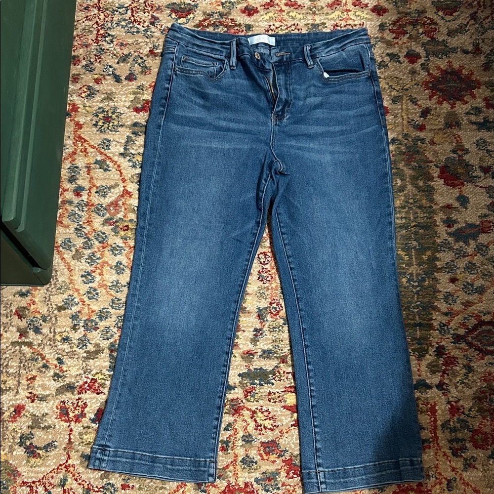 Vervet Blue Cropped Flare Women's Jeans